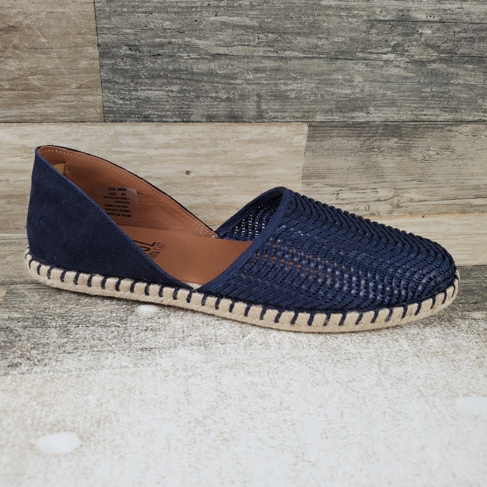 Miz Mooz Colsen Womens Espadrille Flats Sz 9.5 - 10 Blue Round Toe Slip On Shoes